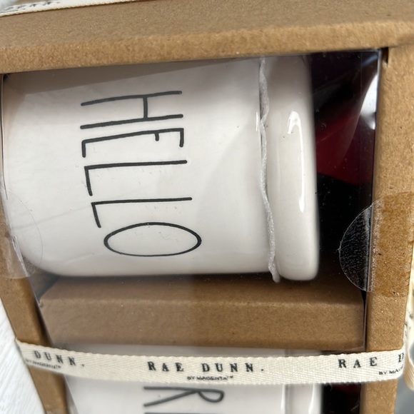 Rae Dunn HELLO PRETTY Set of 2 X-Small Heart Knob Canisters Artisan Collection - Picture 2 of 9